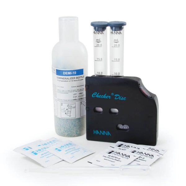 Kit químico de pruebas para cloro libre y total (intervalo bajo y medio) HANNA HI38017