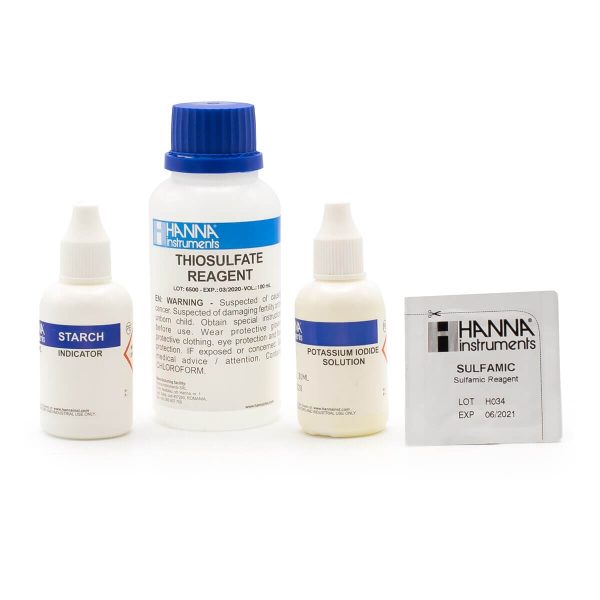 Reactivos de repuesto para el kit químico de pruebas para cloro total (10 pruebas) HANNA HI38022-100