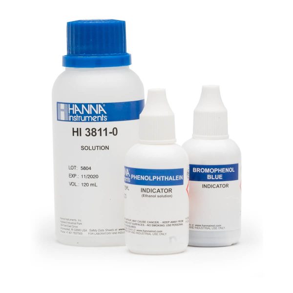 Reactivos de repuesto para test kit de alcalinidad (110 pruebas) HANNA HI3811-100