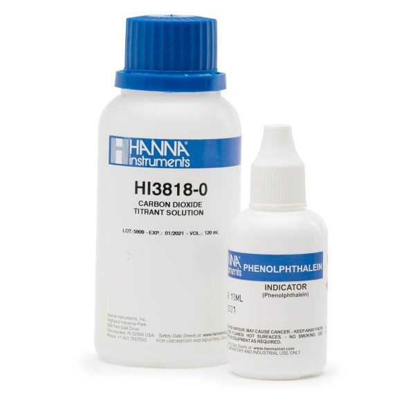 Reactivos de repuesto para test kit de dióxido de carbono (110 pruebas) HANNA HI3818-100