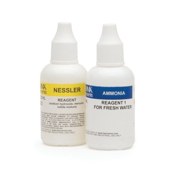 Rectivos de repuesto para el kit químico de pruebas para amoniaco en agua dulce (25 pruebas) HANNA HI3824-025