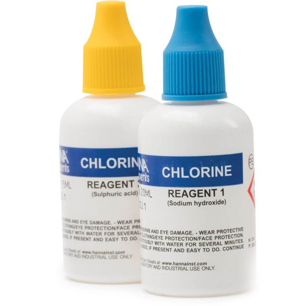 Reactivos de repuesto para el kit químico de pruebas para cloro libre (50 pruebas) HANNA HI3829F-050