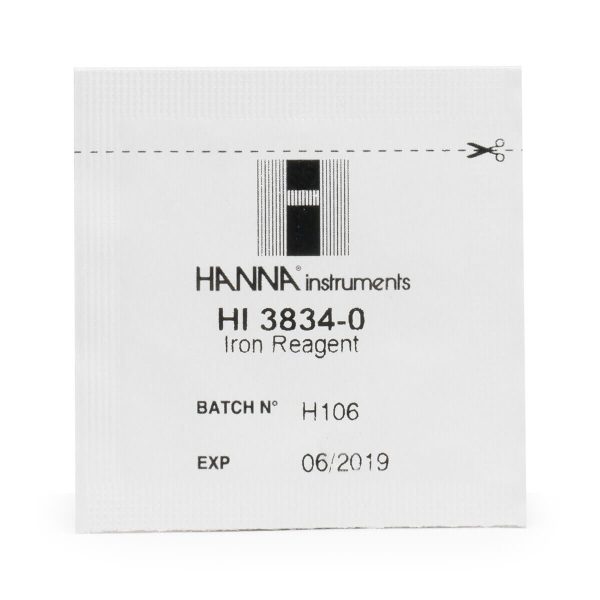 Reactivos de repuesto para el kit químico de pruebas para hierro intervalo medio (50 pruebas) HANNA HI3834-050
