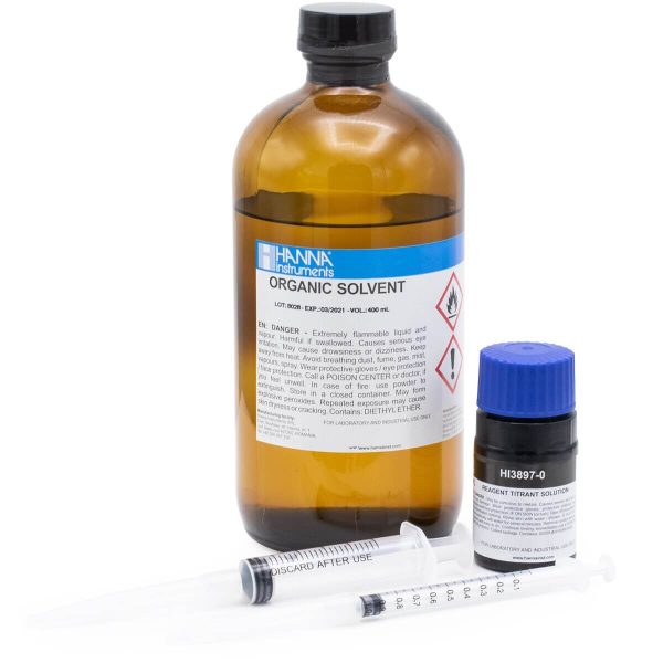 Reactivos de repuesto para el kit químico de pruebas de aceite de oliva HANNA HI3897-010