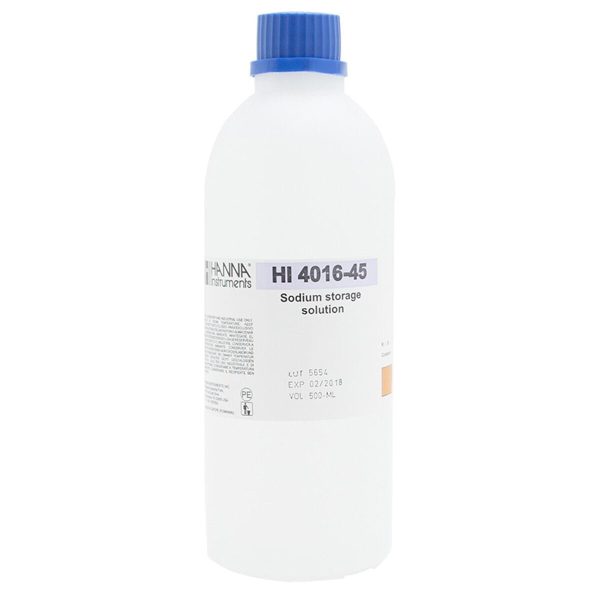 Solución de almacenamiento para electrodo de ion selectivo (ISE) de sodio HANNA HI4016-45