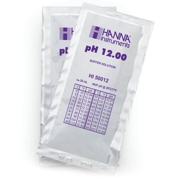 Sobres con solución de calibración técnica de pH 12.00 (10 x 20 mL) HANNA HI50012-01