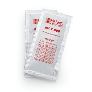 Sobres de estándar de calibración milesimal pH 2.000 @ 25 °C, (25 x 20mL) HANNA HI60002-02