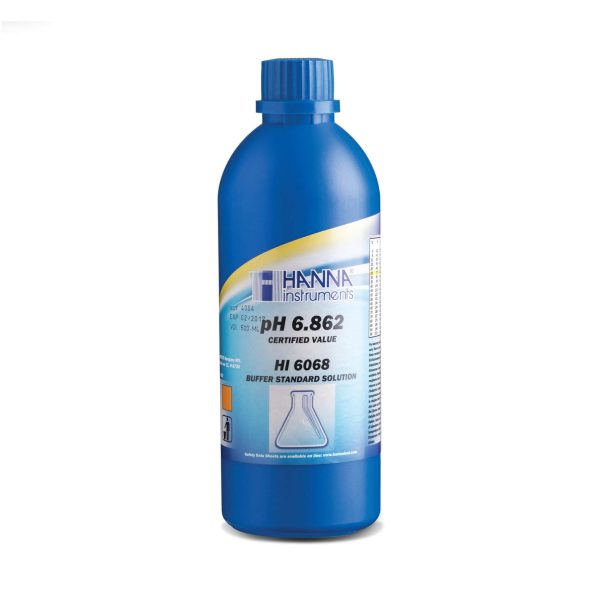 Solución de calibración milesimal pH 6.862 @ 25 °C, 500 mL HANNA HI6068