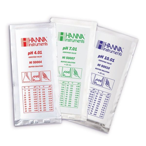 Sobres de solución de calibración pH 9.18 @ 25 °C, (25 x 20mL) HANNA HI70009P
