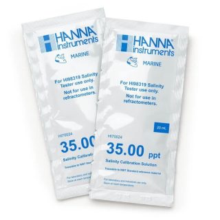 Solución de calibración de salinidad de 35 ppt en sobres (25 x 20 mL) HANNA HI70024P