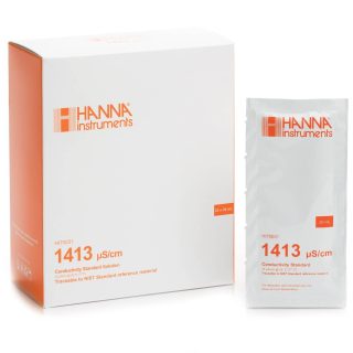 Solución estándar de conductividad de1,413 µS/cm (25 x 20 mL) HANNA HI70031P