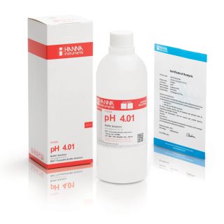 Solución de calibración de pH 4.01 con certificado de análisis (500 mL) HANNA HI7004L/C