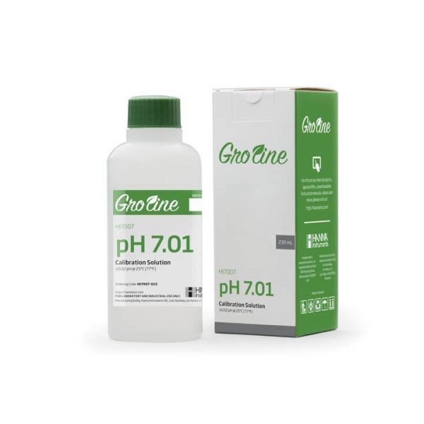 Solución estándar de calibración de la línea GroLine pH 7.01 (frasco de 230 mL) HANNA HI7007-023