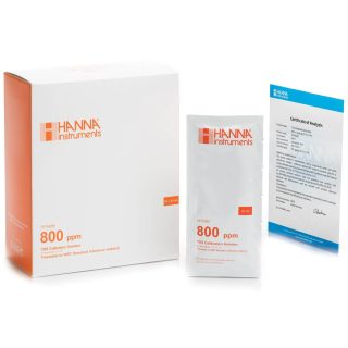 Solución estándar de calibración de TDS de 800 mg/L (ppm) (25 pzas. x 20 mL) HANNA HI70080C