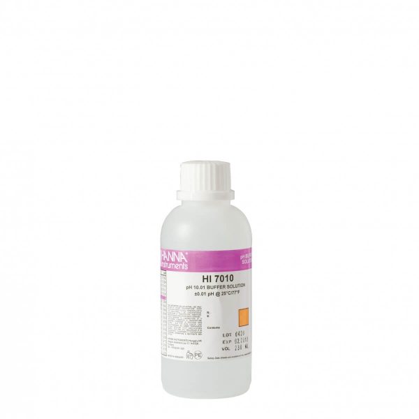 Solución de calibración de pH 10.01 @ 25 °C, frasco de 230 mL HANNA HI7010M