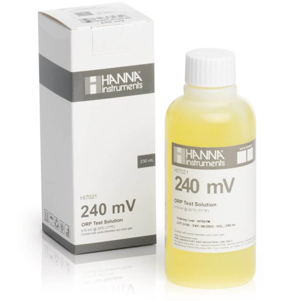 Solución de validación de ORP @240 mV (@20 °C), 230 mL HANNA HI7021M