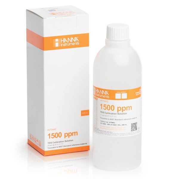 Solución estándar de 1,500 mg/L (ppm) (frasco de 500 mL) HANNA HI70442L