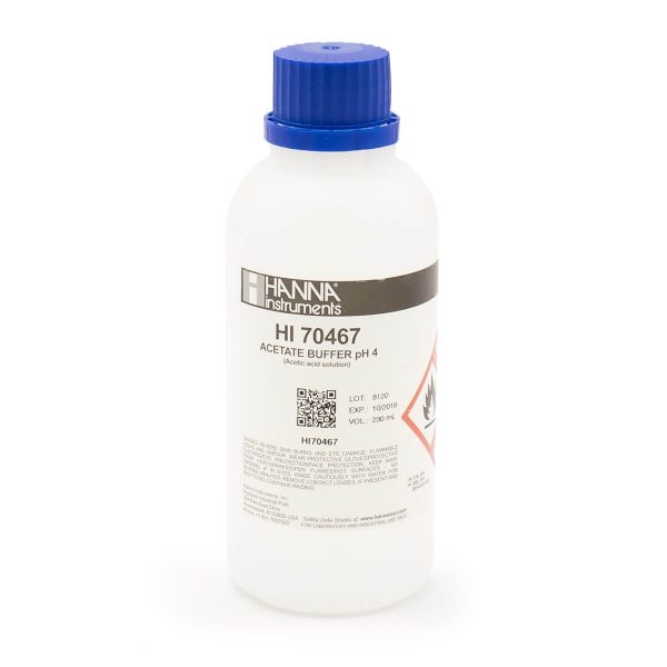 Buffer de acetato pH 4 (230 mL) HANNA HI70467