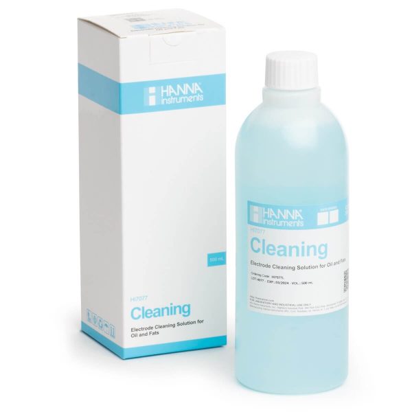 Solución de limpieza para aceites y grasas, frasco de 500 mL HANNA HI7077L
