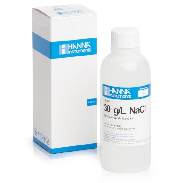 Solución estándar a 30 g / L de NaCl, frasco de 230 mL HANNA HI7081M