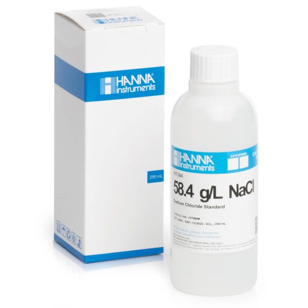 Solución estándar a 58.4 g / L NaCl, frasco de 230 mL HANNA HI7084M