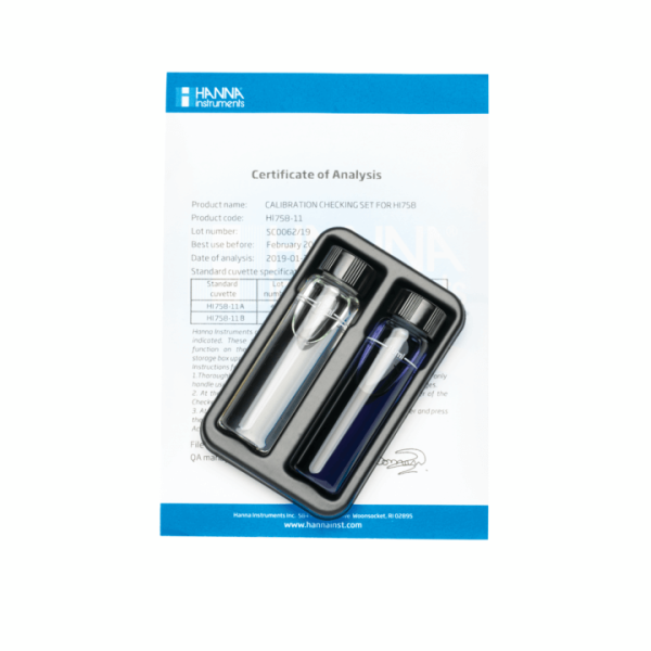 Conjunto de verificación de la calibración del colorímetro Checker® HC para calcio marino HANNA HI758-11