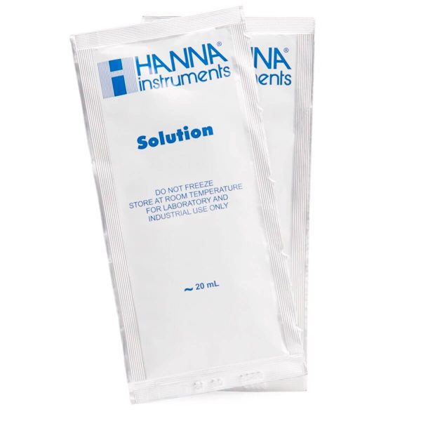 Sobres con solución de 1,413 µS/cm y pH 7.01 (20 pzas. x 20 mL,10 pzas. de cada uno) HANNA HI77100P