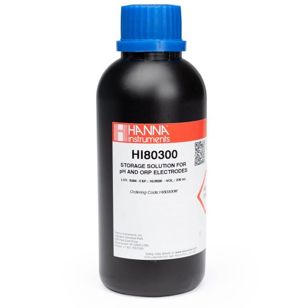 Solución de almacenamiento de electrodos, FDA frasco de 230 mL HANNA HI80300M