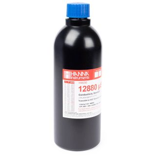 Solución estándar de conductividad de 12,880 µS/cm en frasco FDA (500 mL) HANNA HI8030L
