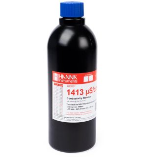 Solución estándar de conductividad de 1,413 µS/cm en frasco FDA (500mL) HANNA HI8031L