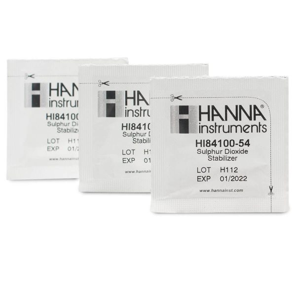 Reactivo estabilizador para dióxido de azufre en el minititulador (100 paquetes) HANNA HI84100-54
