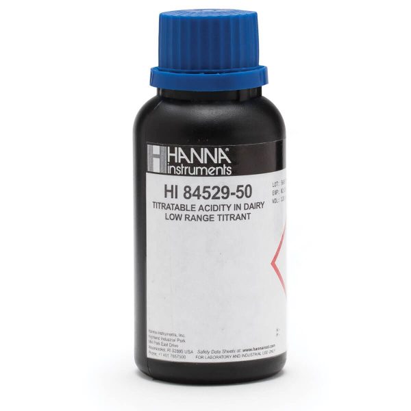 Titulante de intervalo bajo para acidez titulable lácteos en minititulador (20) (120 mL) HANNA HI84529-50