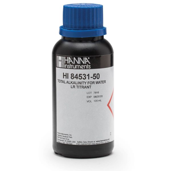 Titulante de intervalo bajo para la alcalinidad en agua con minititulador (120 mL) HANNA HI84531-50