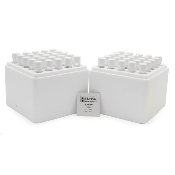 Viales para fósforo reactivo, con código de barras, método del ácido ascórbico, para 50 pruebas HANNA HI94758A-50
