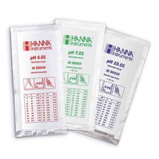 Sobres c/solución de calibración 10 ppm amonio p/electrodo ISE HI7609829-10 (25 pzas. x 20 mL) HANNA HI9829-10
