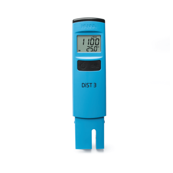 Medidor de CE de bolsillo a prueba de agua DiST 3 (0-2000 µS/cm) HANNA HI98303