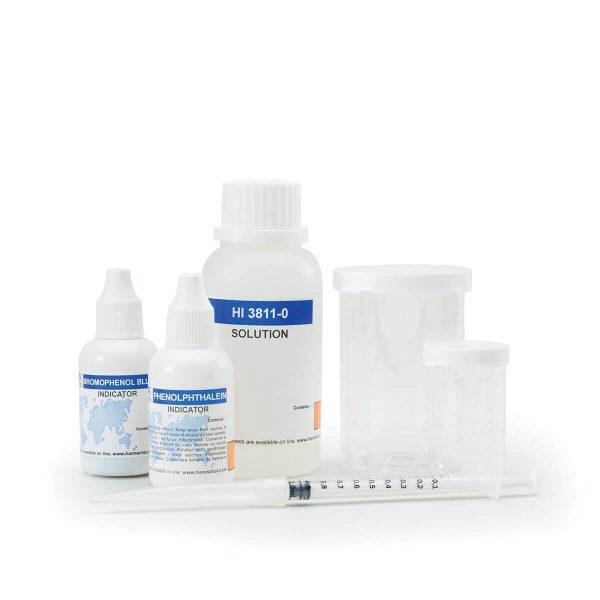 Kit de prueba química para alcalinidad HANNA HI3811