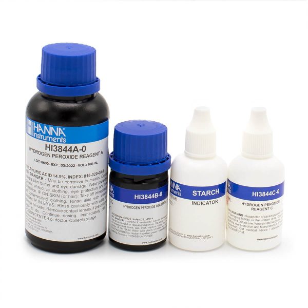 Kit químico de pruebas para peróxido de hidrógeno HANNA HI3844