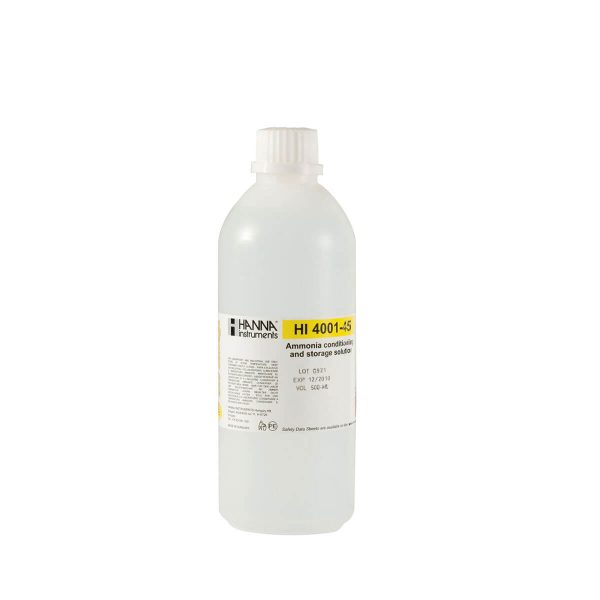 Solución de acondicionamiento y almacenamiento para electrodo de ion selectivo (ISE) de amoniaco HANNA HI4001-45