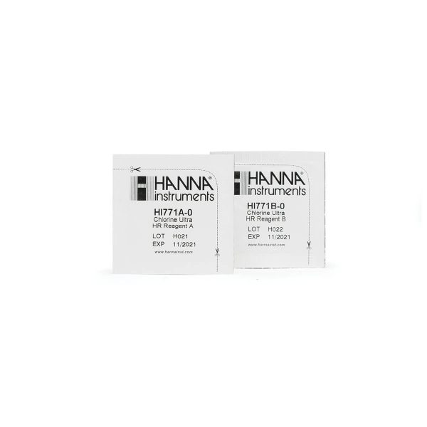 Reactivos para el Checker® HC de intervalo ultra alto de cloro (25 pruebas) HANNA HI771-25