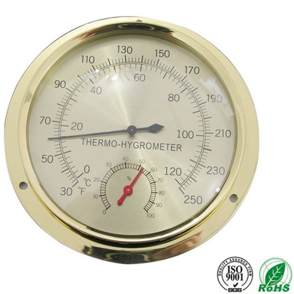 Termohigrómetro analógico de latón THB600