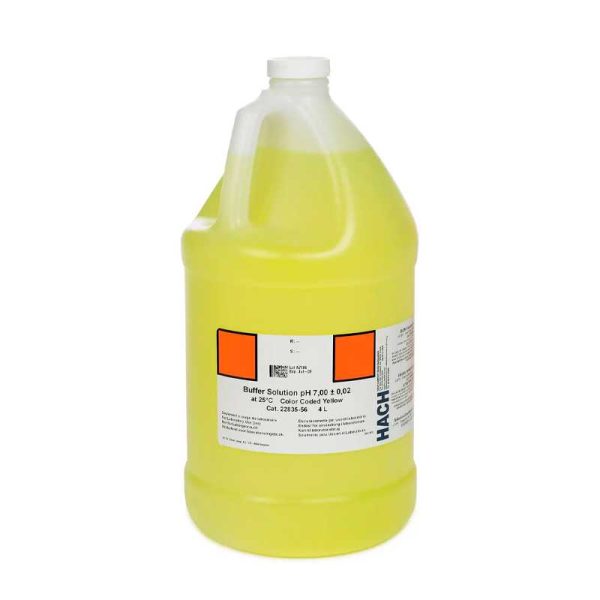 Solución tampón, pH 7,00, codificado por colores amarillo, 4 L HACH (2283556)