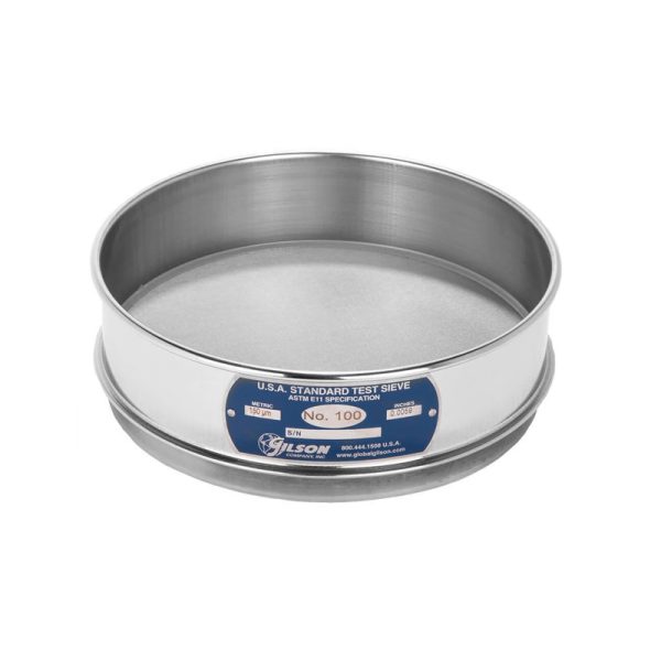 Tamiz malla n° 100 (150µm) de 8″ de acero inox GILSON (V8SF#100)
