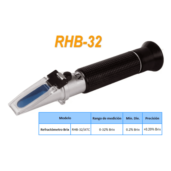 Refractómetro de mano de 0 a 32% Brix (RHB-32)