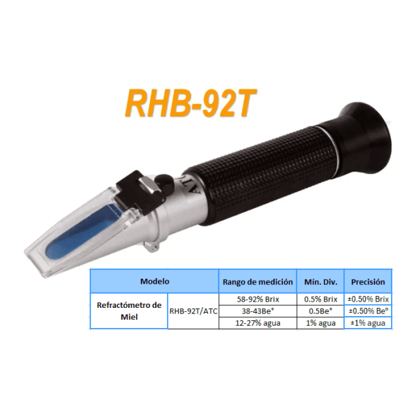 Refractómetro de mano para Miel de Abeja (RHB-92T)