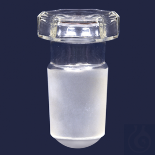 Tapón hexagonal de vidrio transparente hueco NS 10/19 ISOLAB (051.03.001)