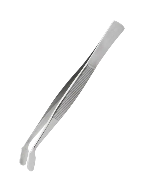 Pinza para laminilla cubre objeto curva 105 mm ISOLAB (048.03.001)