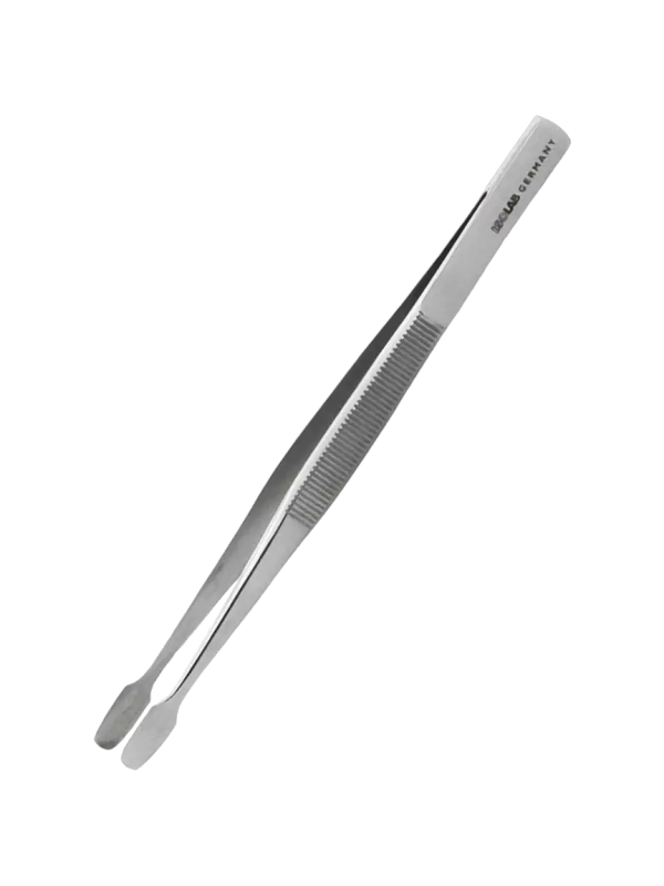 Pinza para laminilla cubre objeto recta 105 mm ISOLAB (048.03.002)