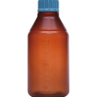 Frasco de plastico graduado ambar 100 ml ISOLAB (061.17.100)