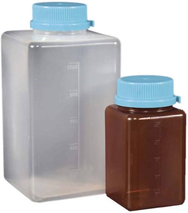 Frasco de pp esteril graduado gl50 (cuadrado) 125 ml ISOLAB (061.23.125)